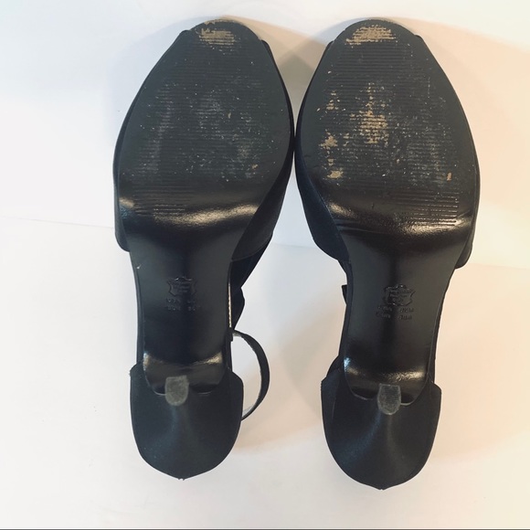 Audrey Brook | Estella Black Satin Peep To… - Picture 7 of 14